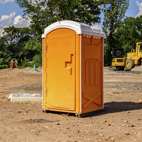 can i customize the exterior of the porta potties with my event logo or branding in Harmans